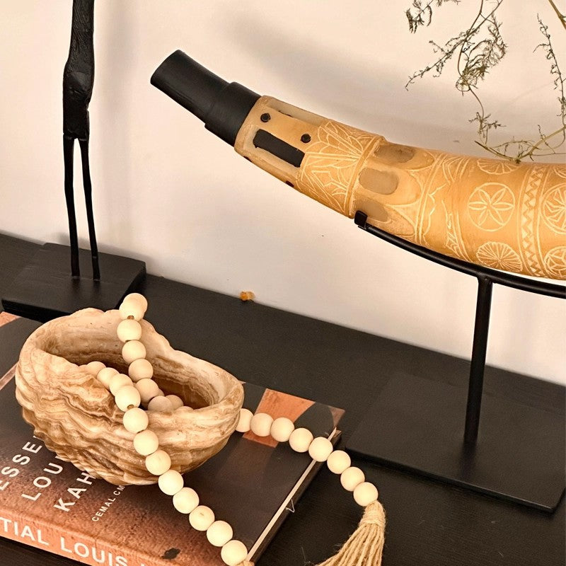 Decorative Horn Woodcarving Display