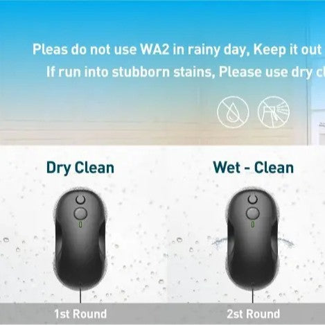 Dual-Head Window Cleaning Robot with Corded Power and Microfiber Pads Bowlift