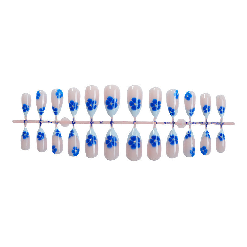 Floral Print Press-On Nail Set Bowlift