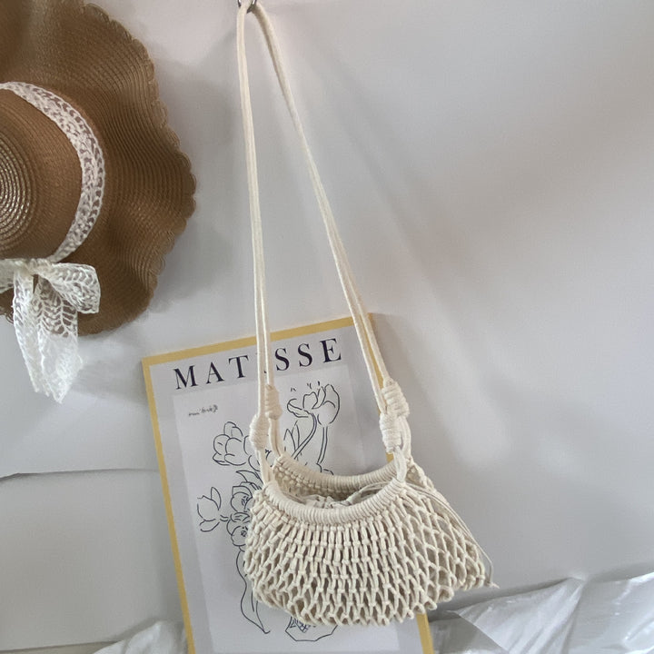 Hand-knotted Macrame Shoulder Bag Bowlift