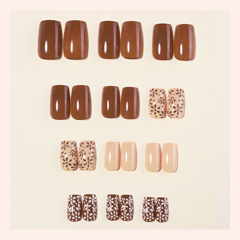 Premium Press-On Nail Set with Artistic Designs Bowlift