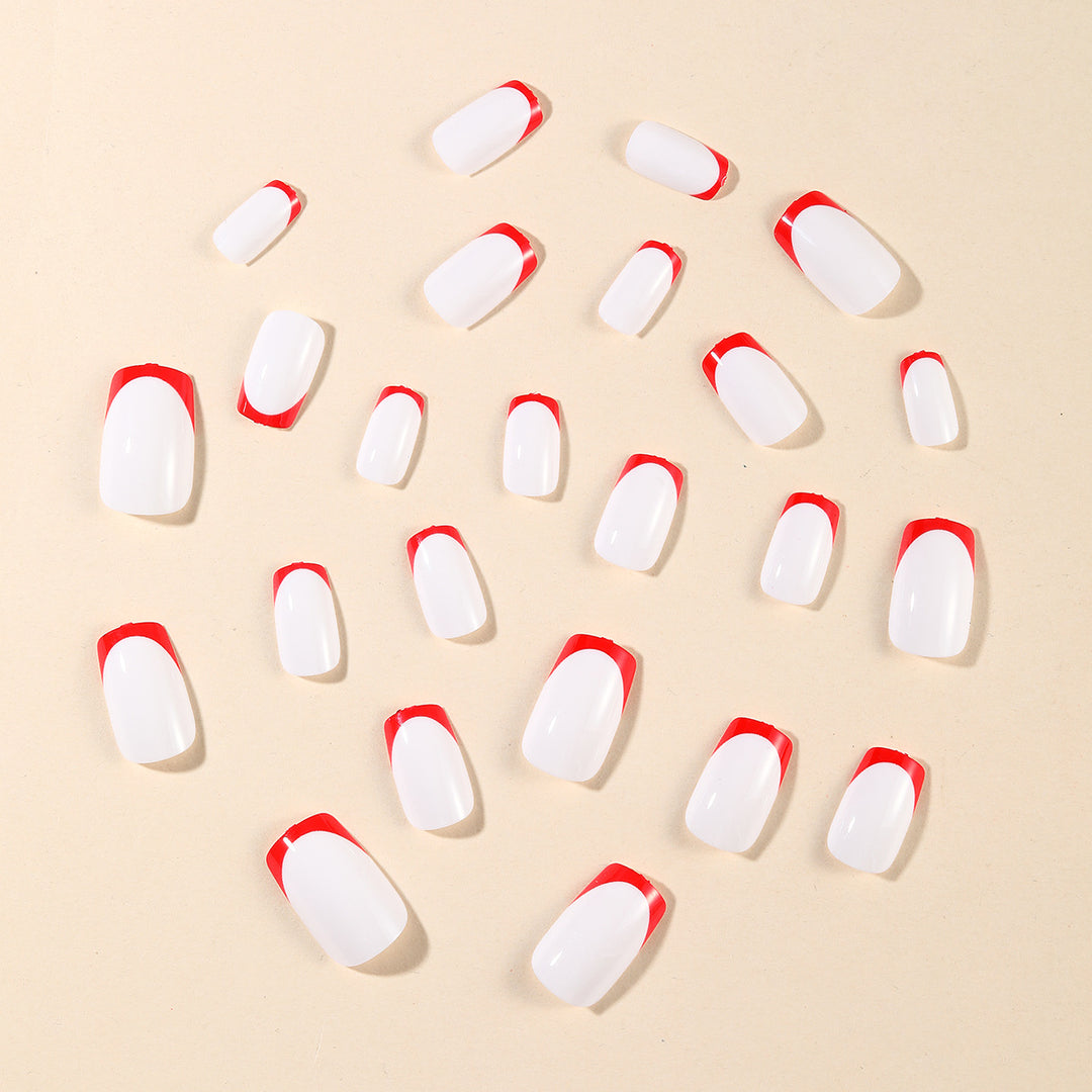 Artistic French Tip Nail Design Bowlift