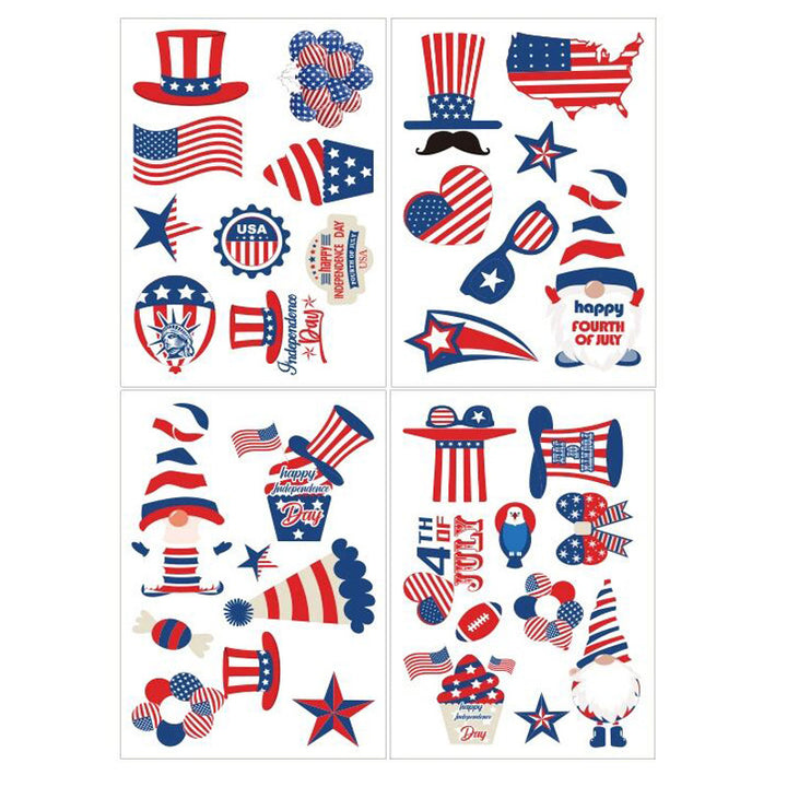 Unisex nan patriotic vinyl sticker set with American flag designs and removable designs Bowlift