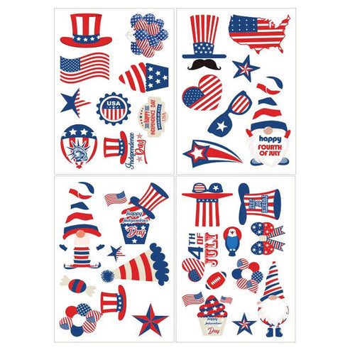 Unisex nan patriotic vinyl sticker set with American flag designs and removable designs Bowlift