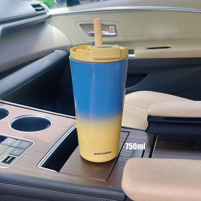 Ladies Insulated Drinking Cup with Lid and Straw Bowlift