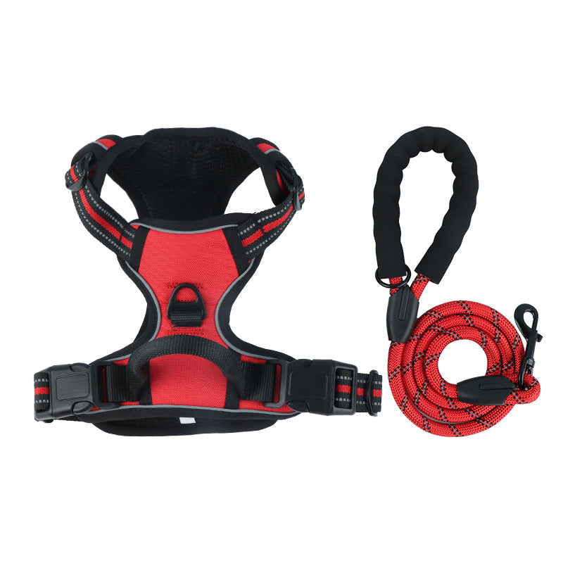 Comfortable Adjustable Dog Harness and Leash Set