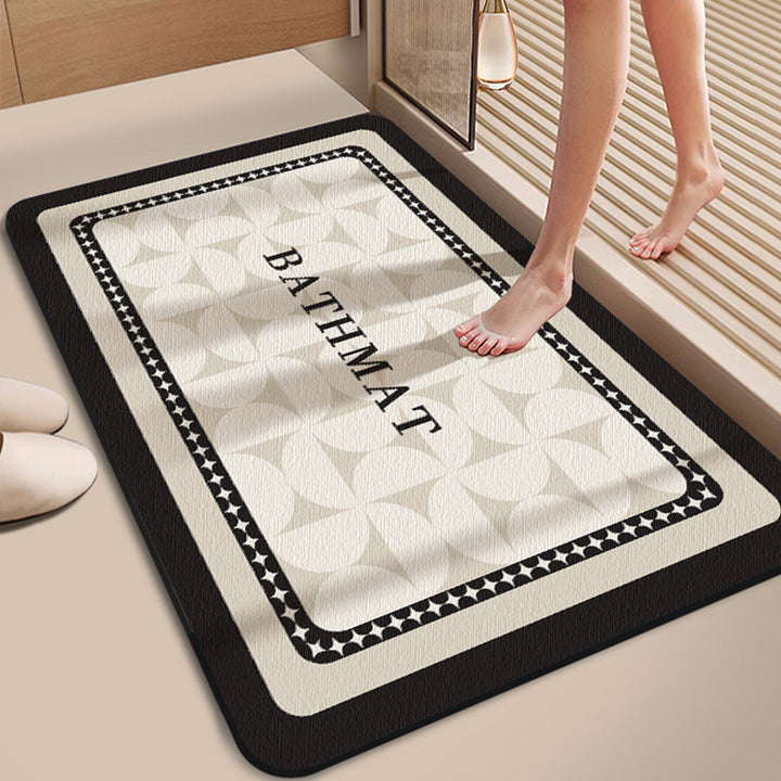 Geometric Pattern Non-Slip Bath Mat