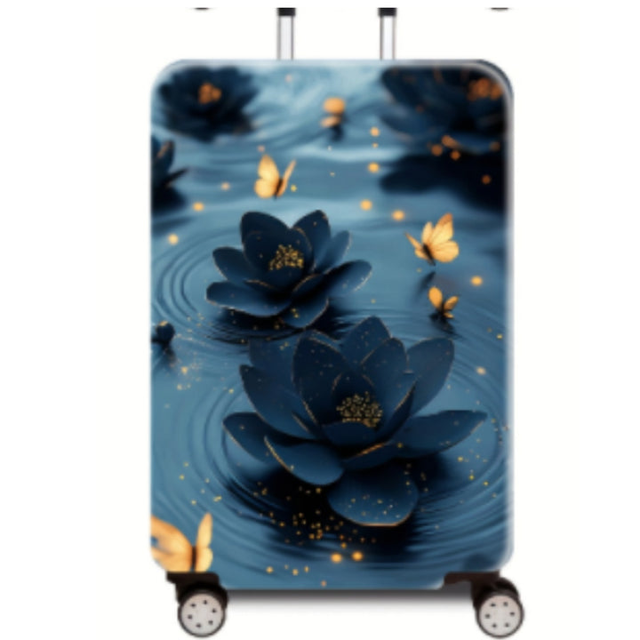 Women's hard-shell travel suitcase with elegant lotus design Bowlift