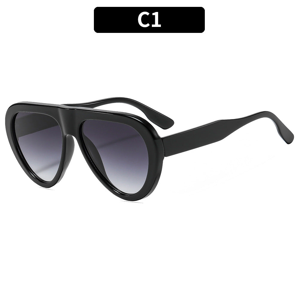 Artistic Oversized Cat-Eye Sunglasses