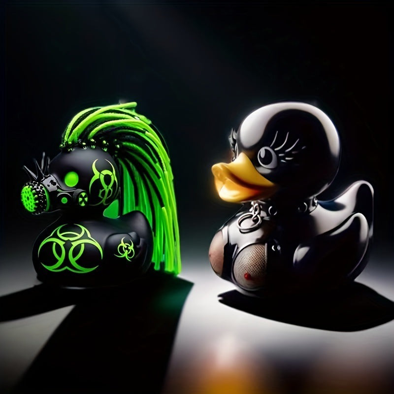 Deko Rubber Duck with Mohawk Bowlift