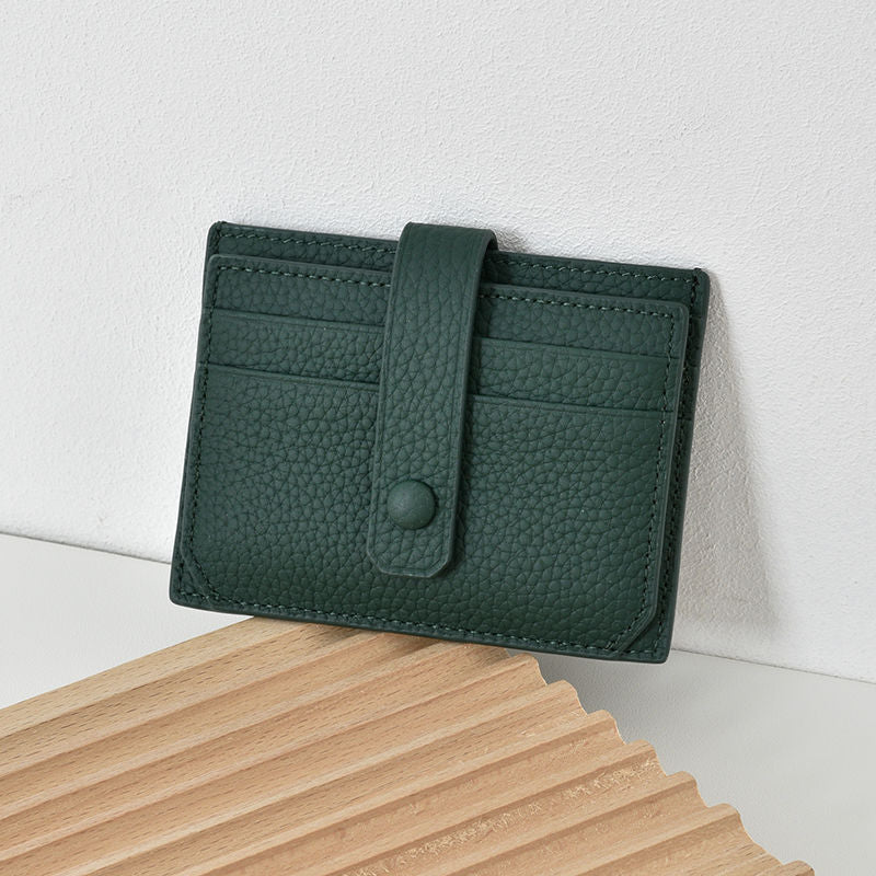Premium Leather Snap Closure Cardholder Bowlift