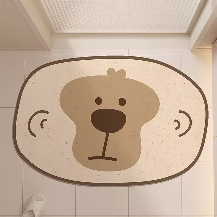 Cute Hippo-Shaped Bath Mat