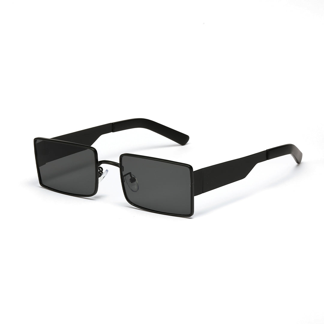 Ladies stylish rectangular sunglasses with modern metal frame Bowlift