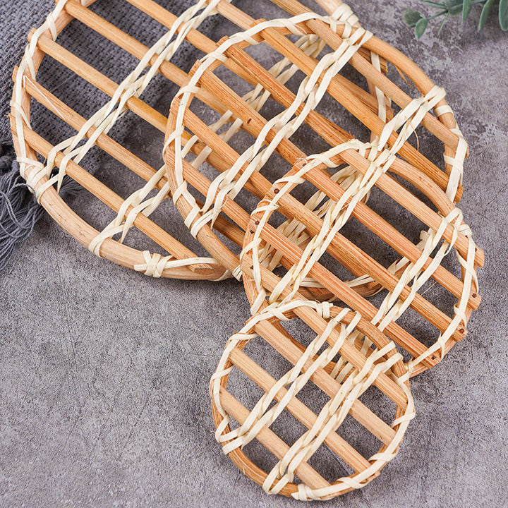 Women Decorative Table Coasters made of Braided Natural Material Bowlift