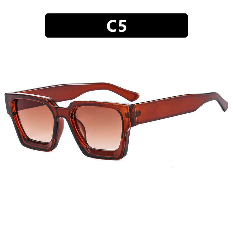 Ladies fashionable square sunglasses with yellow lenses Bowlift