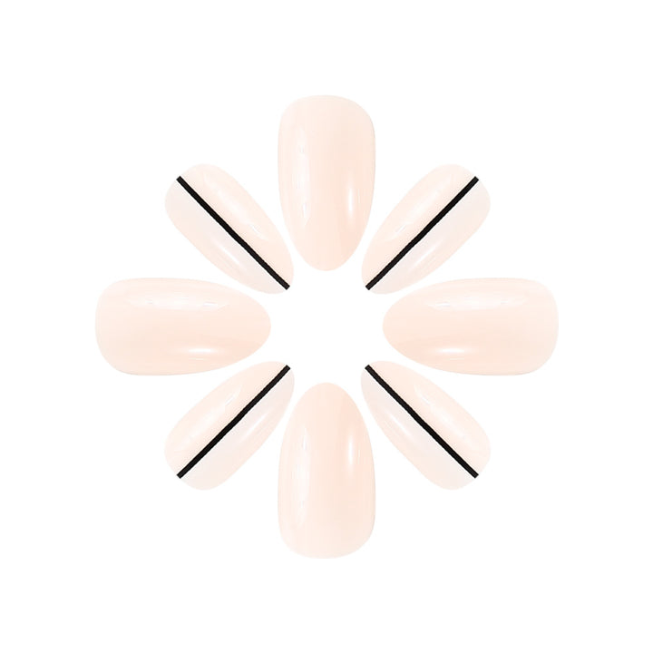 Elegant Geometric Press-On Nail Art Bowlift