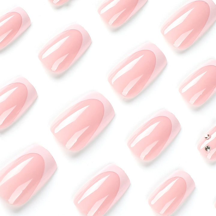 Artful Nail Extensions with Glamorous Rhinestone Decorations Bowlift
