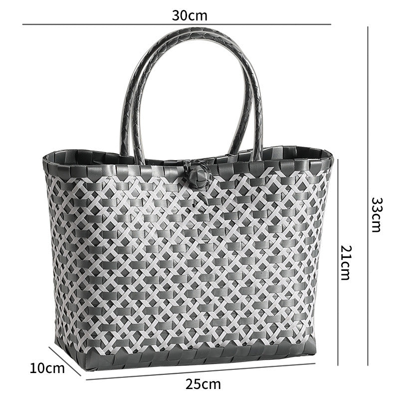 Stylish Woven Beach Tote Bowlift