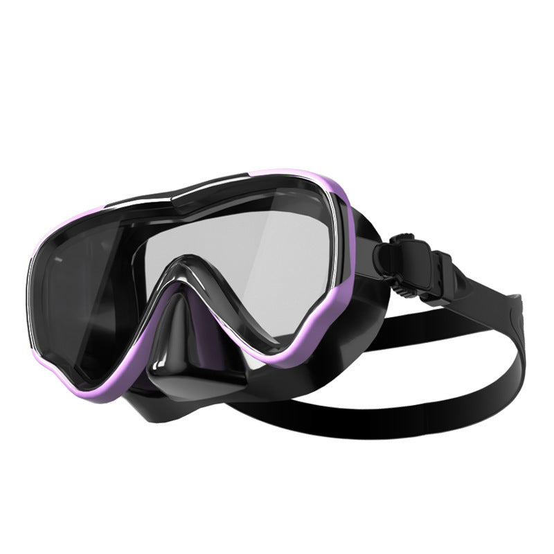 Diving mask with anti-fog technology and wide field of vision Bowlift
