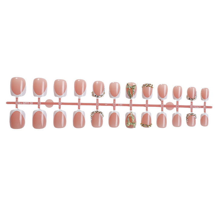 Premium Floral Embellished Press-On Nail Set Bowlift