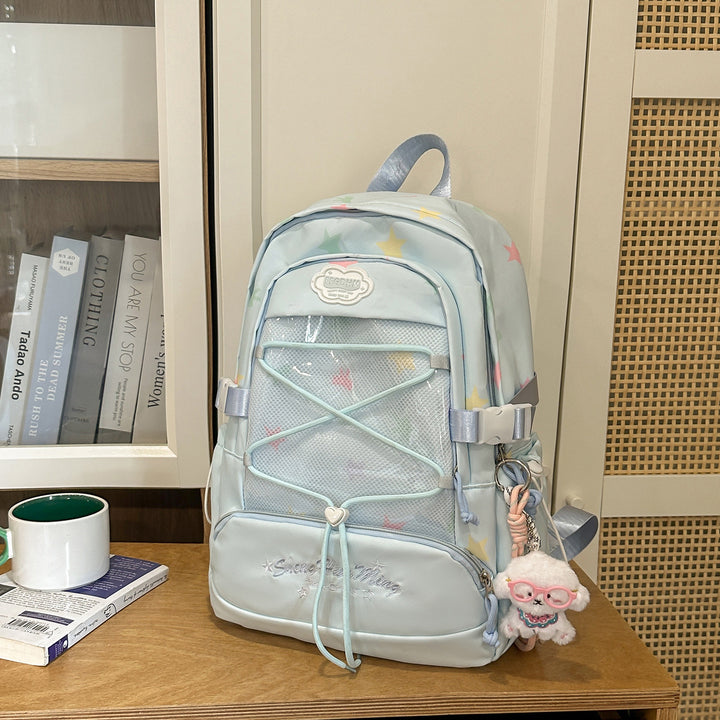 Stylish Star-Embellished Backpack Bowlift