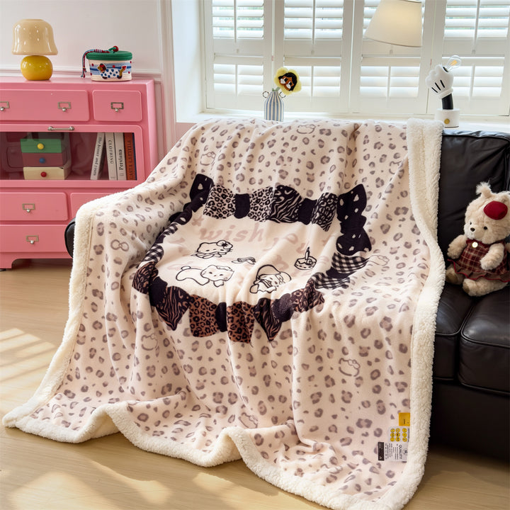 Cozy Cartoon Animal Blanket