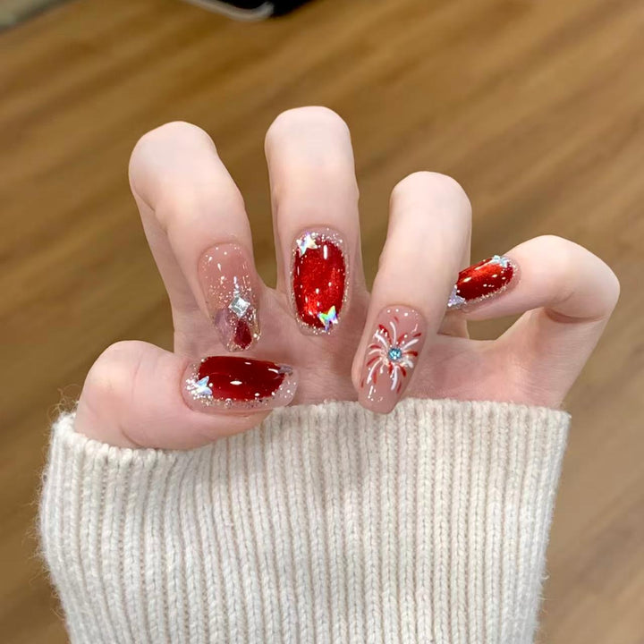 Decorative Press-On Nail Design Set Bowlift