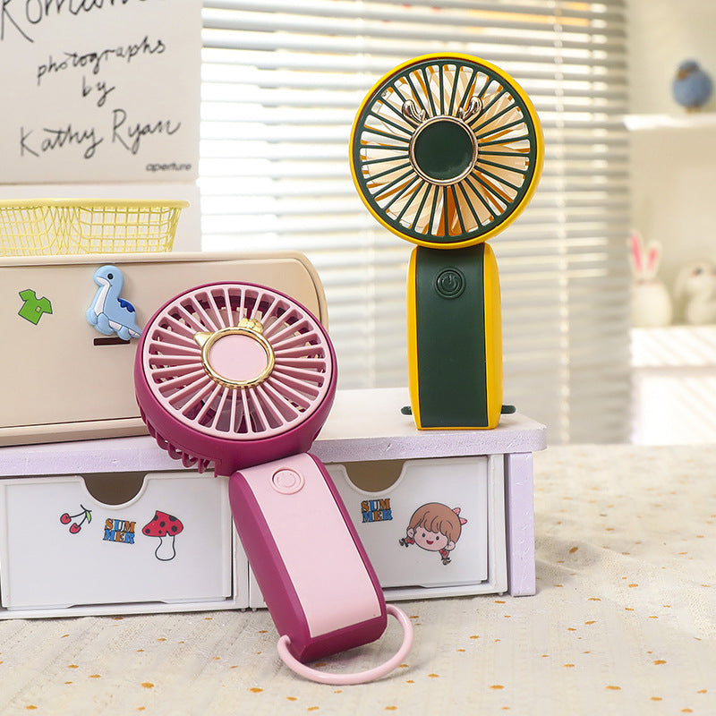 Women Portable Hand Fan with USB Connection and Flexible Tilt Bowlift