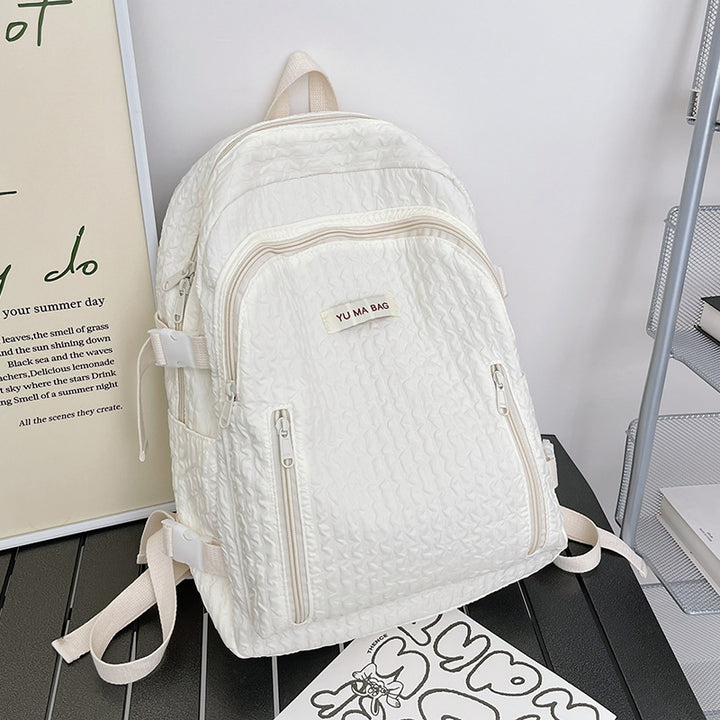 Textured Multi-Compartment Backpack