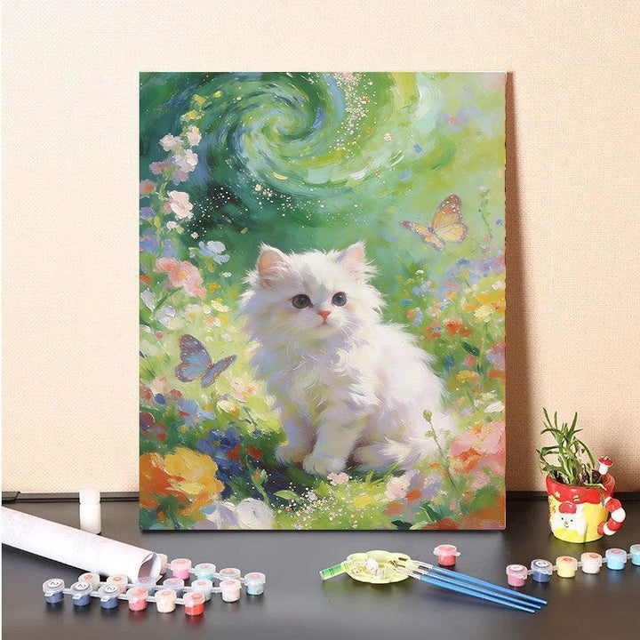 DIY Cat-Themed Painting Canvas Kit Bowlift