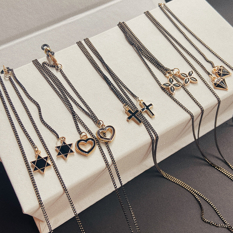 Fashionable glasses holder chain with star pendants Bowlift