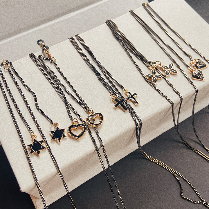 Fashionable glasses holder chain with star pendants Bowlift