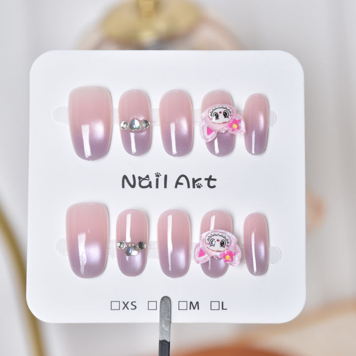 Creative Themed Press-On Nail Art Bowlift