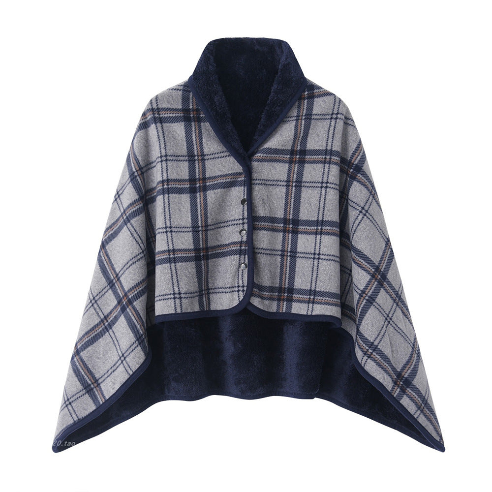 Ladies' wrap blanket made of cozy wool blend Bowlift
