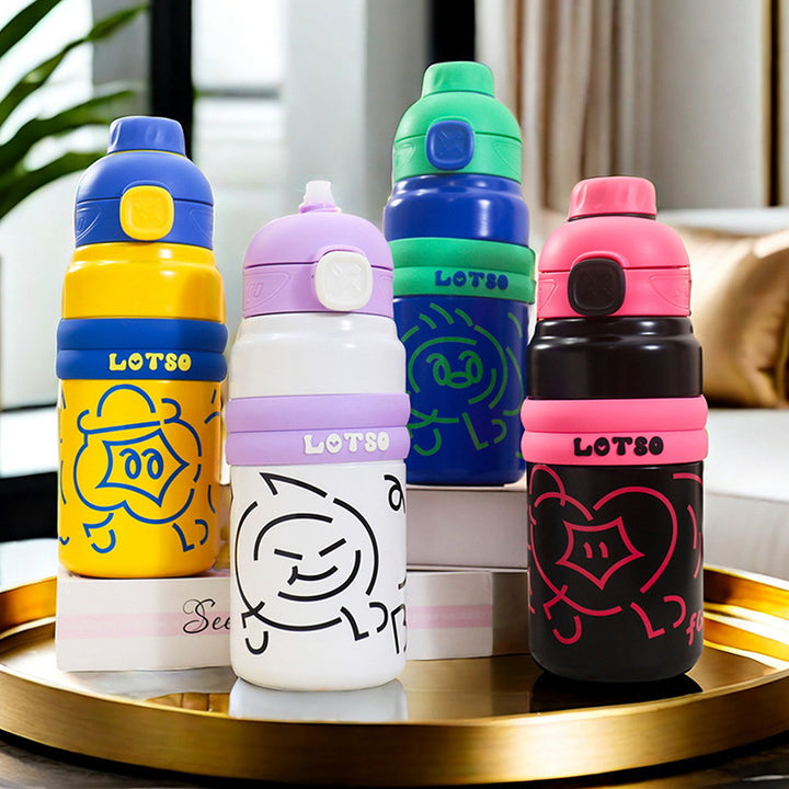 Insulated drinking bottle with practical leak protection and cool design Bowlift