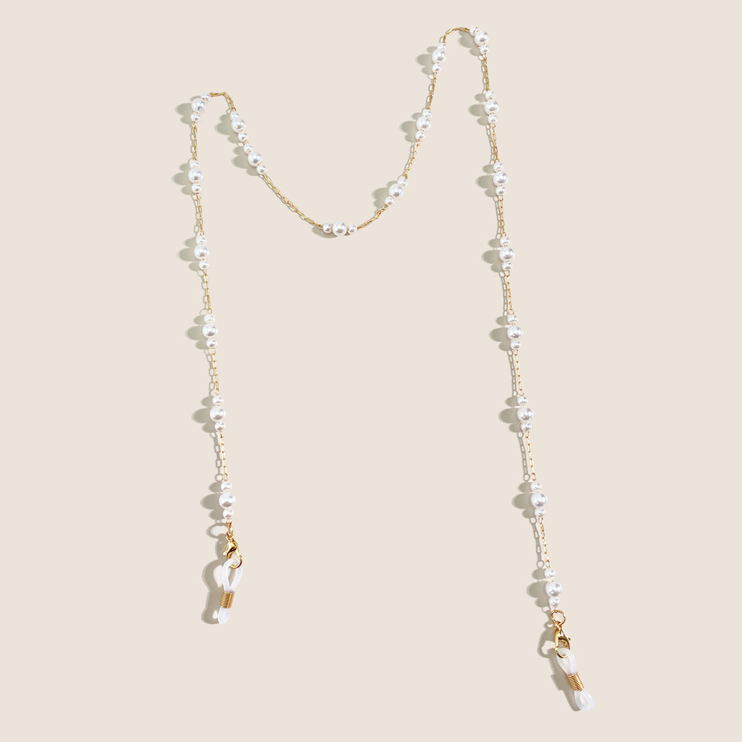 Pearl-Embellished Eyewear Chain Bowlift