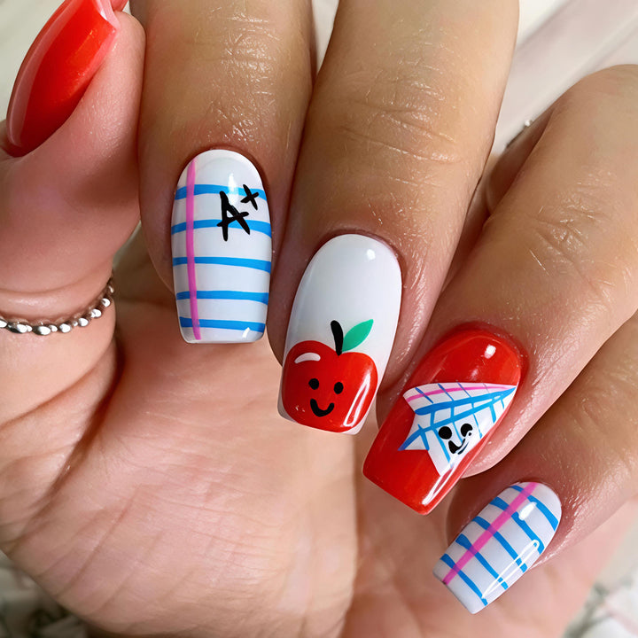 Creative School-Themed Nail Art Bowlift