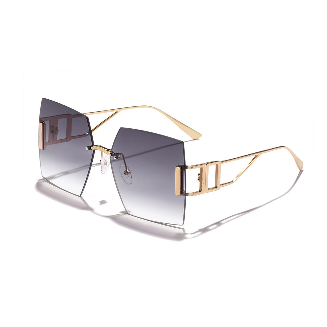 Women's square sunglasses with luxurious metal frame Bowlift
