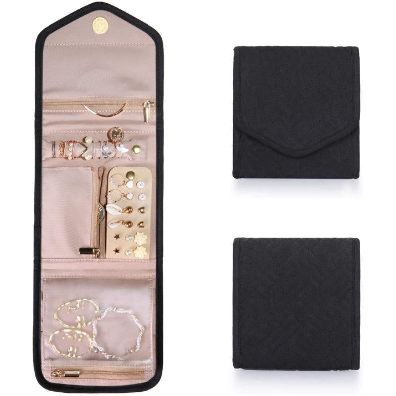 Cosmetic Organizer Bag with Foldable Design and Multiple Compartments Bowlift