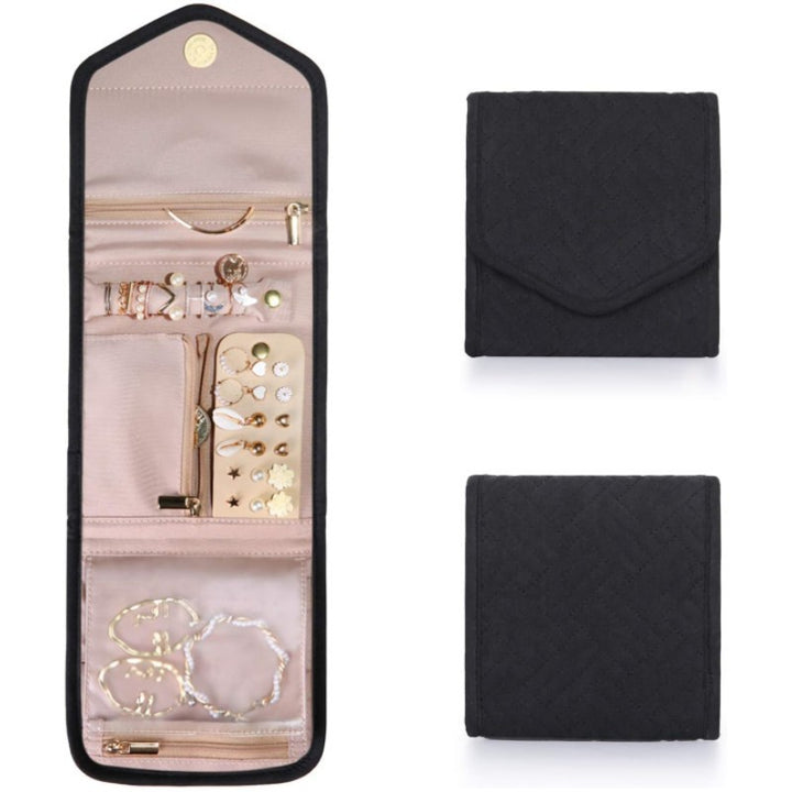 Cosmetic Organizer Bag with Foldable Design and Multiple Compartments Bowlift