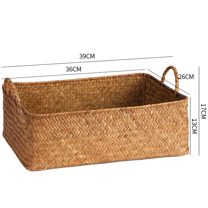 Handcrafted Natural Woven Storage Tray Bowlift