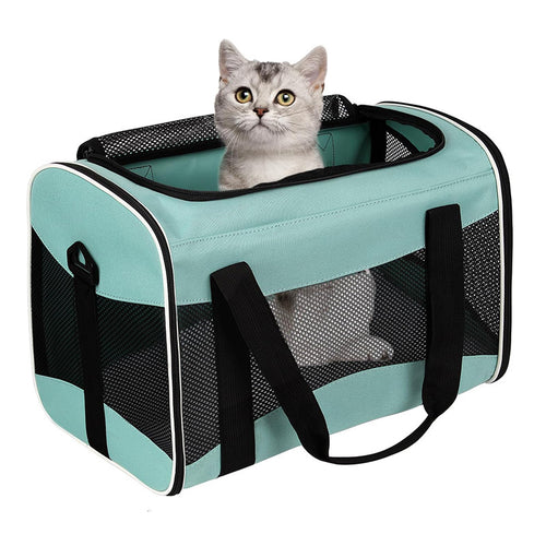 Practical Pet Carrier with Breathable Mesh Inserts Bowlift