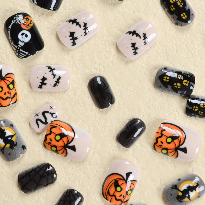 Artificial nail set with Halloween motifs Bowlift