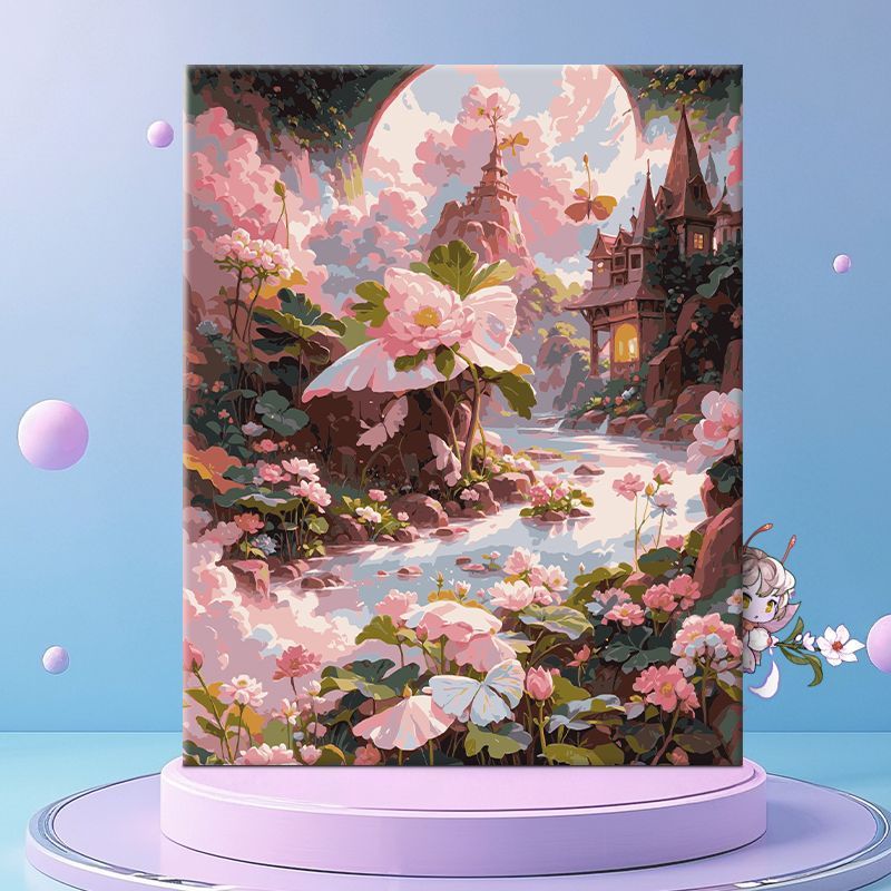 Whimsical Floral Fantasy Canvas Wall Art Bowlift