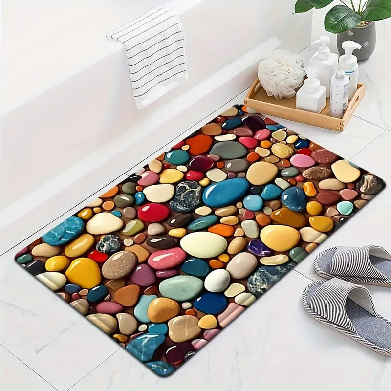Floral Patterned Welcome Mat Bowlift