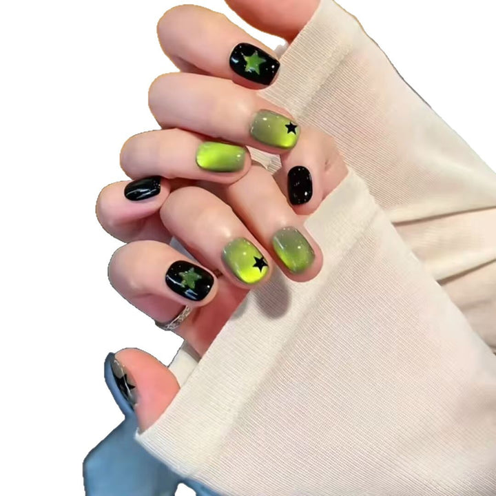 Decorative Star-Patterned Press-On Nails Bowlift