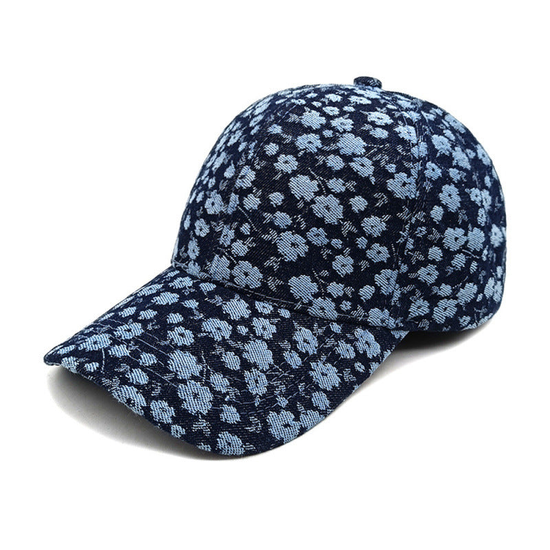 Women's Floral Textured Cotton Baseball Cap Bowlift