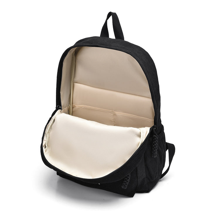 Casual Corduroy Backpack Bowlift
