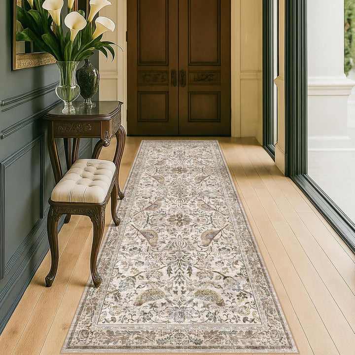Elegant Vintage-Inspired Runner Rug