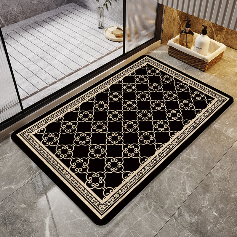 Elegant Geometric Pattern Bath Mat Bowlift